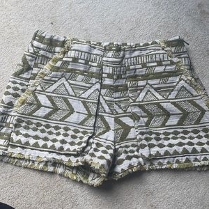 Zara patterned dress shorts XS